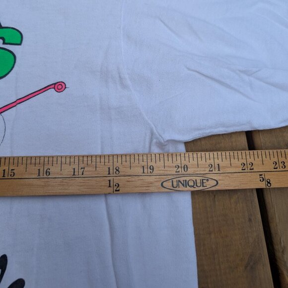 Vintage STARS Flight For Life Long Sleeve Tee - White Graphic Shirt L/G - Picture 7 of 8